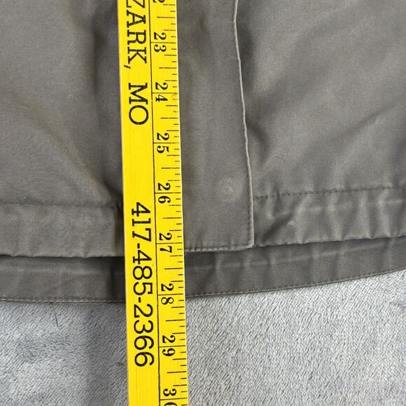 LL Bean Jacket Womens Medium Olive Green Hooded Cotton Utility Parka Outdoors - Picture 13 of 16